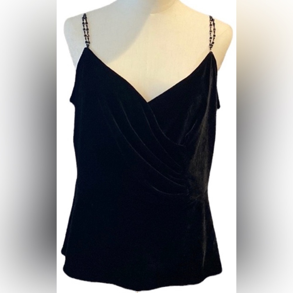 iCE   Black velvet like tank. Size medium